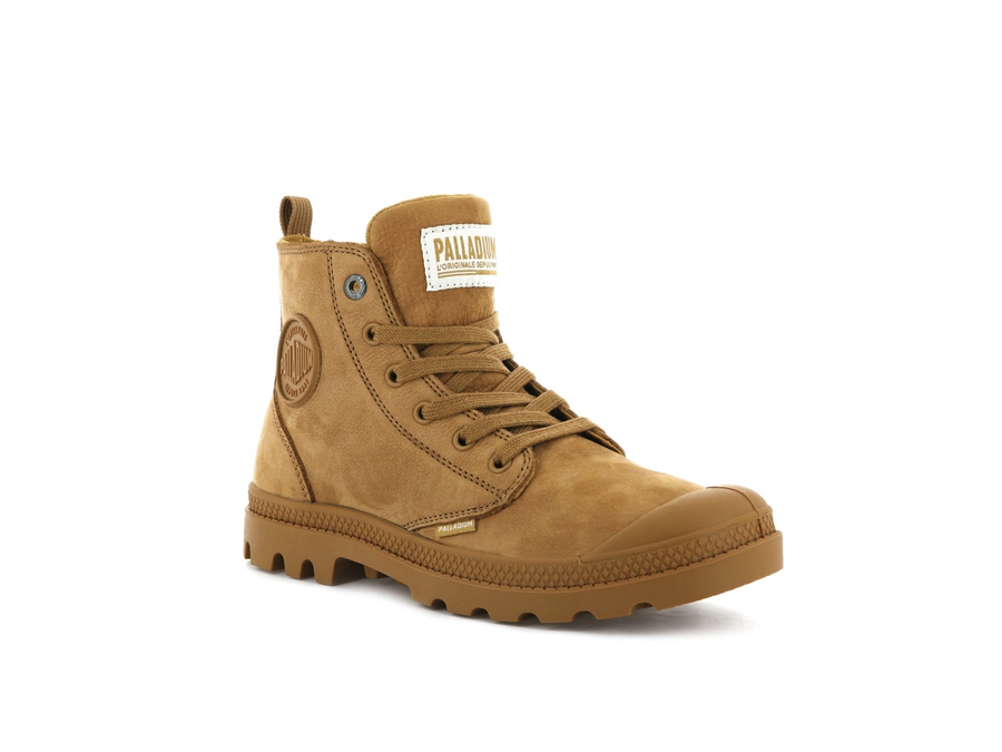 Palladium Pampa Hi Zip Nubuck Oro | NZJ2480LZ