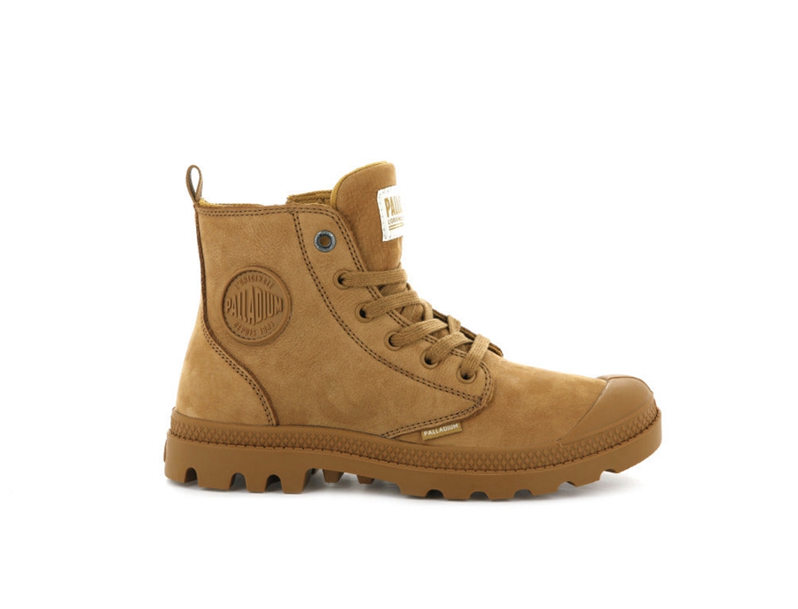 Palladium Pampa Hi Zip Nubuck Oro | NZJ2480LZ