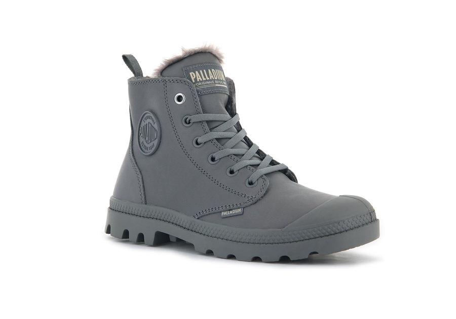 Palladium Pampa Hi Zip Pelle S Grigie | MBD3236UH