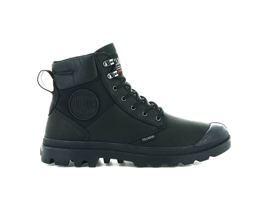 Palladium Pampa Shield Wp+ Lth Nere | QVV154BL