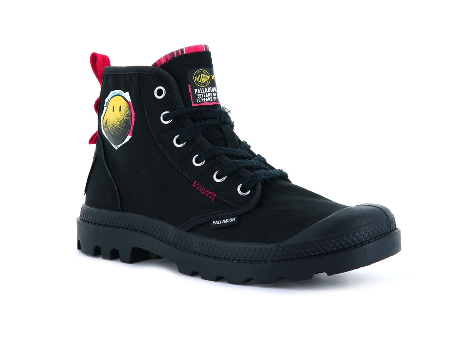 Palladium Pampa X Smiley 1970 Nere | DSQ6913SW