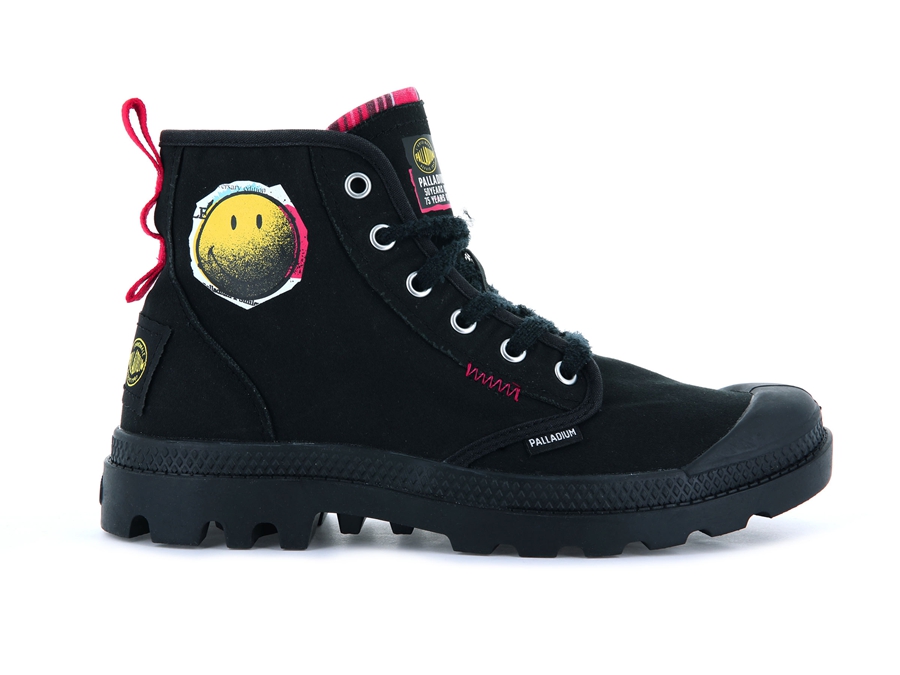 Palladium Pampa X Smiley 1970 Nere | TEE1232OA