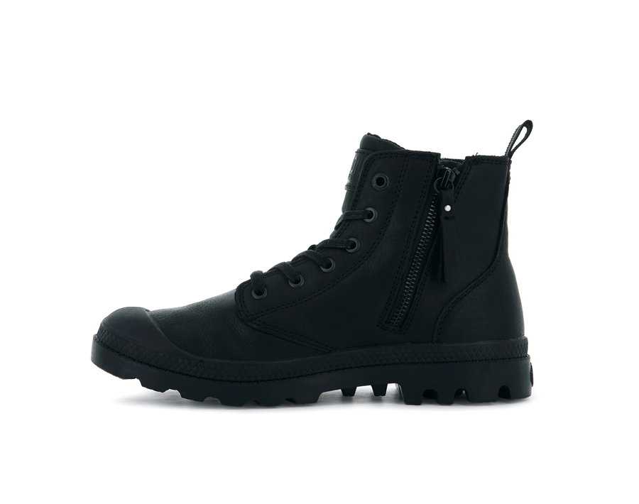 Palladium Pampa Zip Pelle Ess Nere | LBD952DK