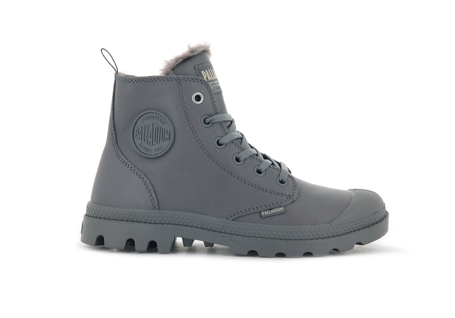 Palladium Pampa Hi Zip Pelle S Grigie | MBD3236UH