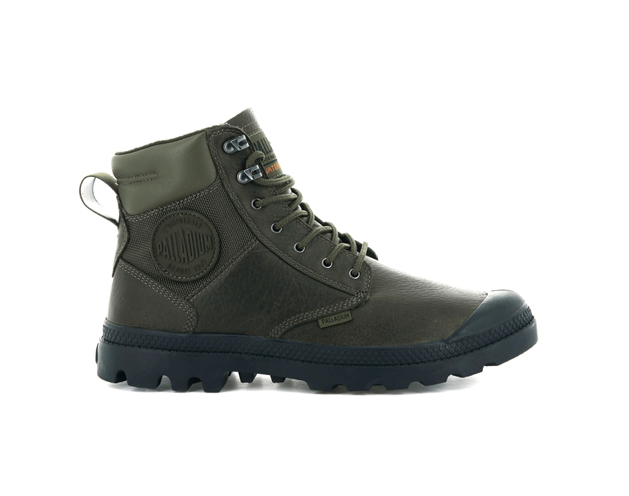 Palladium Pampa Shield Wp+ Lth Verde Oliva | TFK5679BL